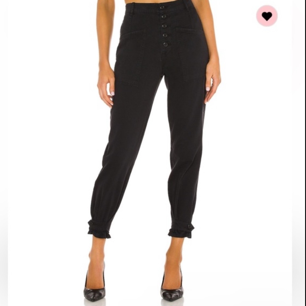 Revolve Pistola Size 26 Tammy Black High Rise Jogger Trouser
